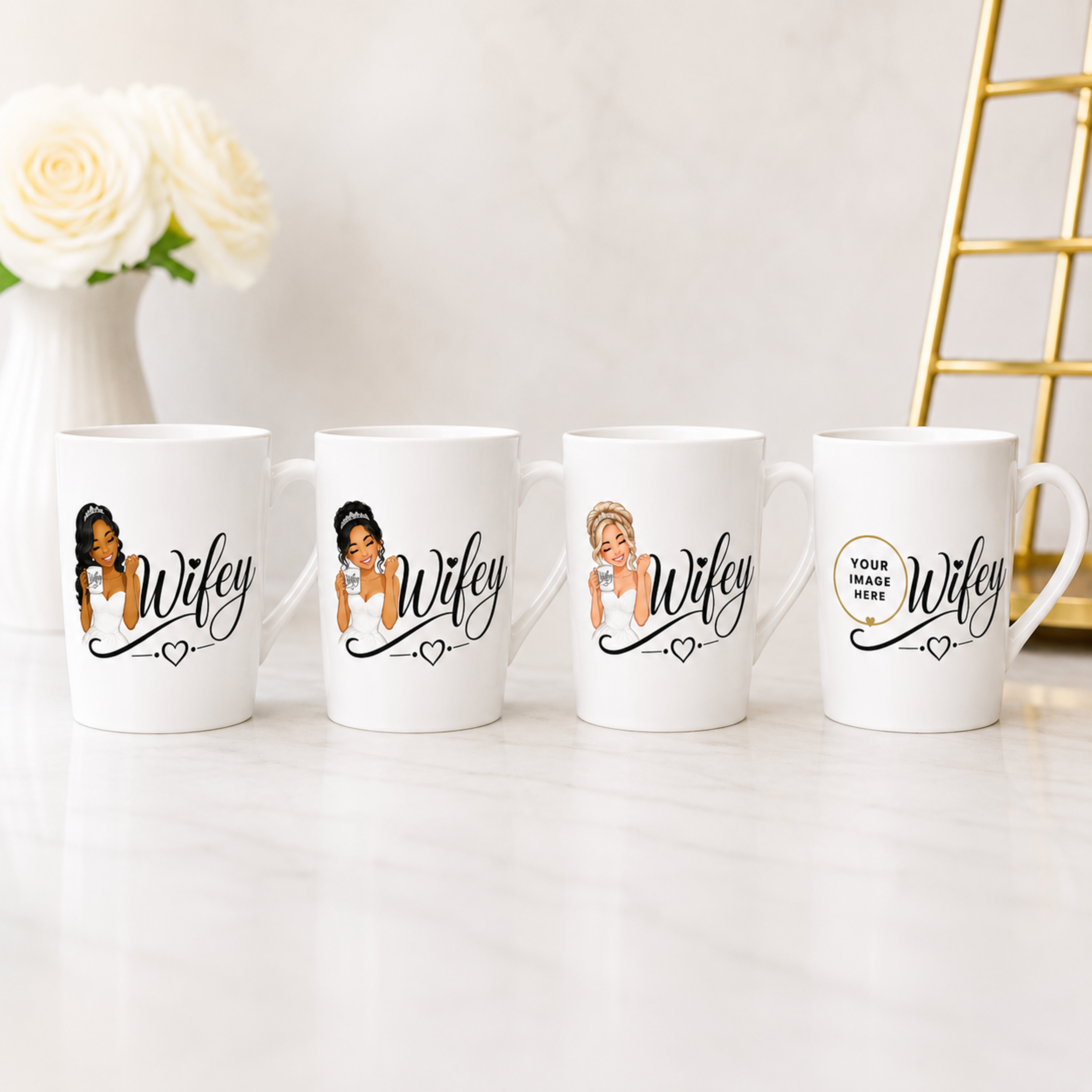 Custom Photo Wifey Ceramic Mug