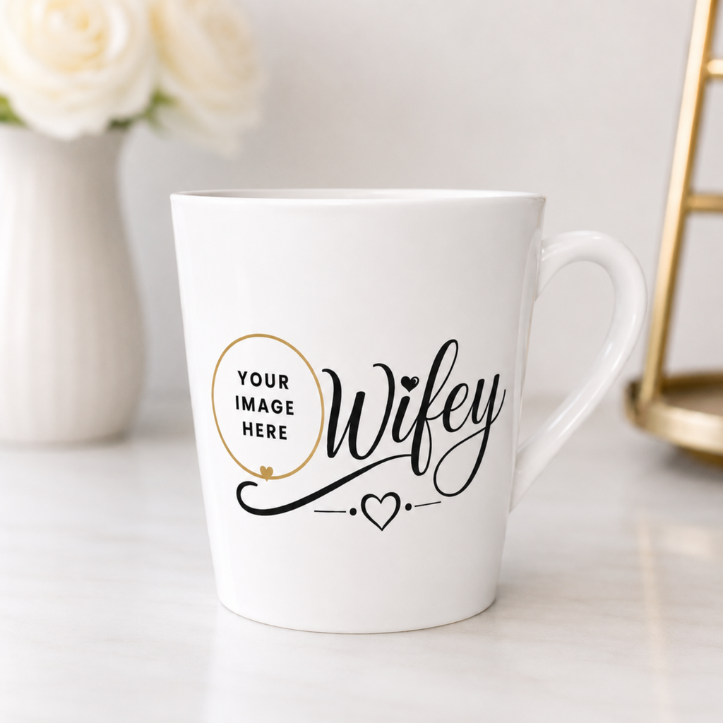 Custom Photo Wifey Ceramic Mug