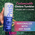 Customized Ombre Glitter Tumbler