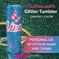 Customized Single Color Glitter Tumbler