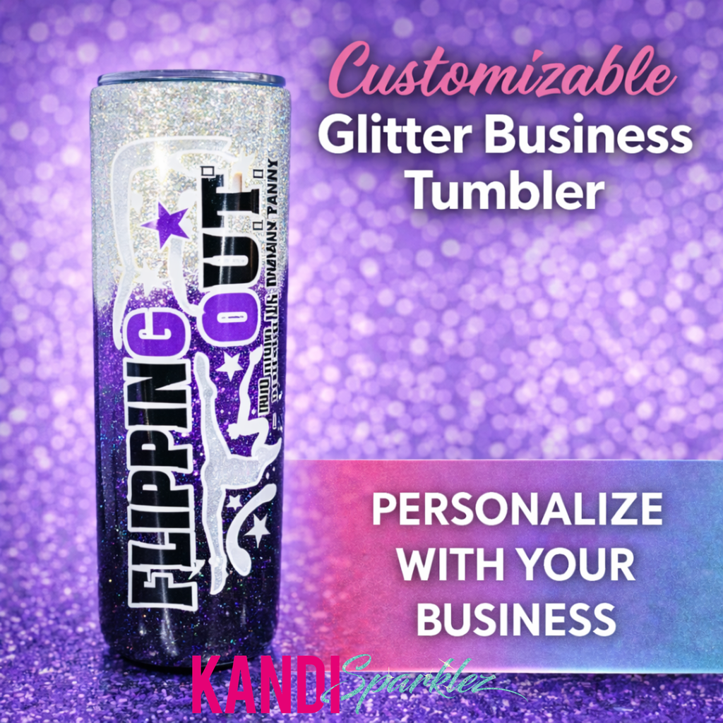 Custom Business Logo Glitter Tumbler