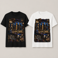 901 After Dark Graphic Tee in black and white