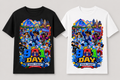 901 Day Block World Youth Tee in black and white