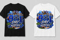 901 Day Memphis Spirit Graphic Tee in black and white