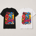Memphis Day Party 901 Graphic Tee in black and white