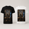 901 We Don’t Fold Graphic Tee in black and white