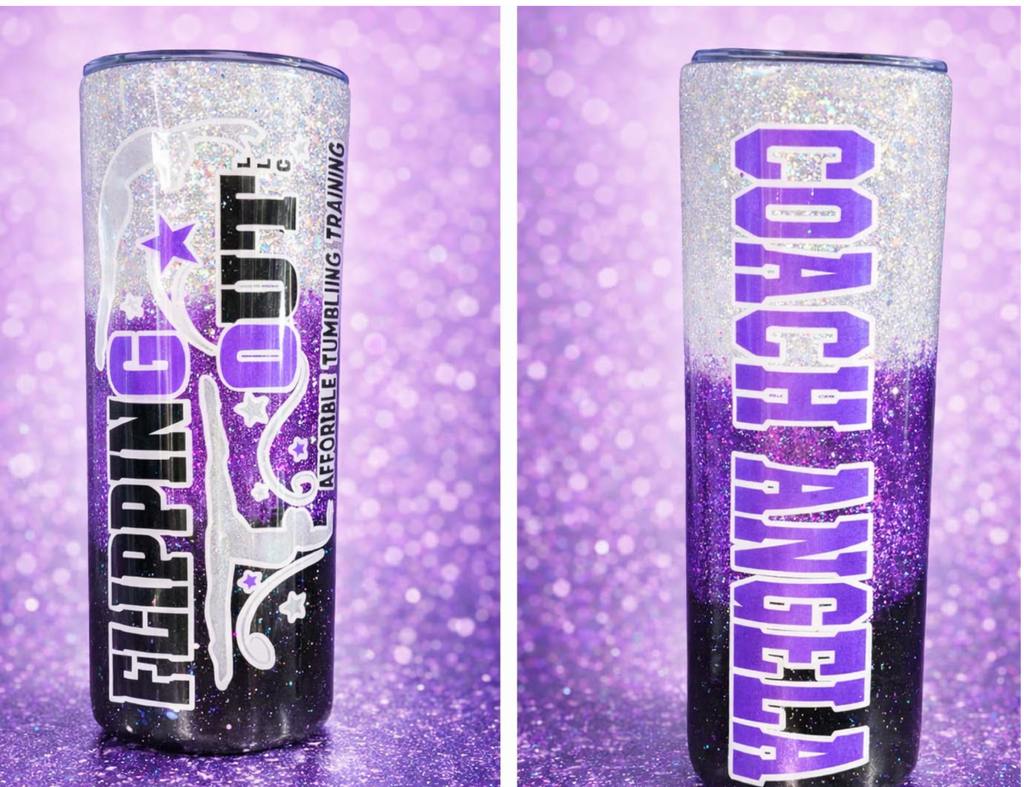 Custom Business Logo Glitter Tumbler