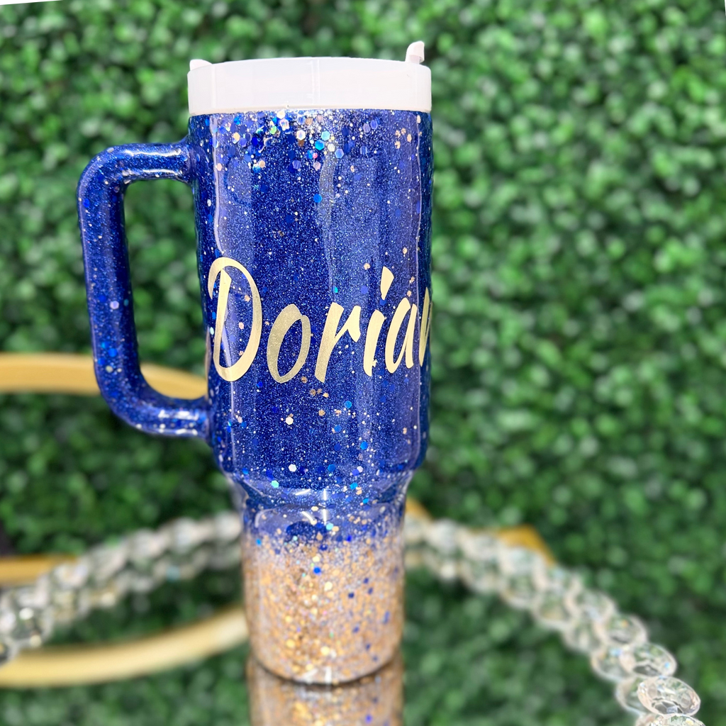 Customized Ombre Glitter Tumbler