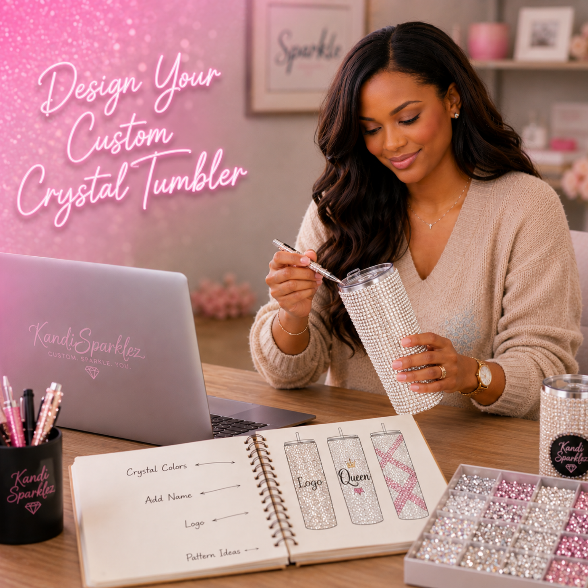 Custom Crystal Tumbler Design Consultation