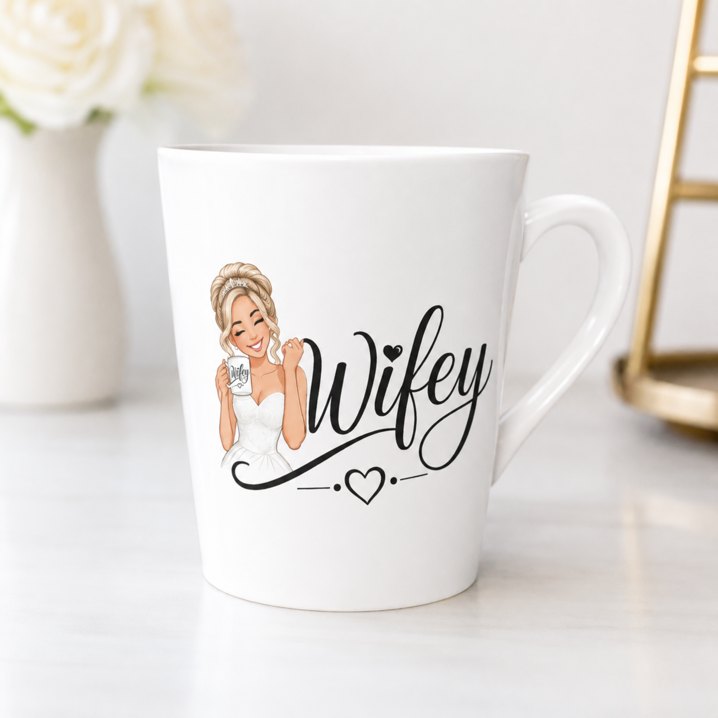 Custom Photo Wifey Ceramic Mug