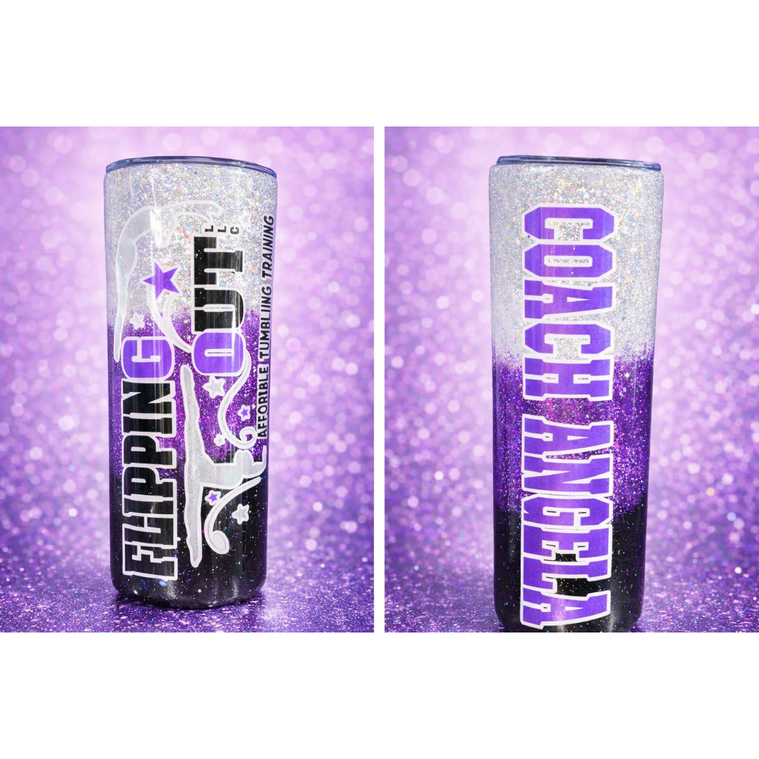 Customized Logo Glitter Tumbler