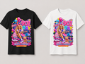 Blonde Memphis Girl 901 Day Youth Tee in black and white