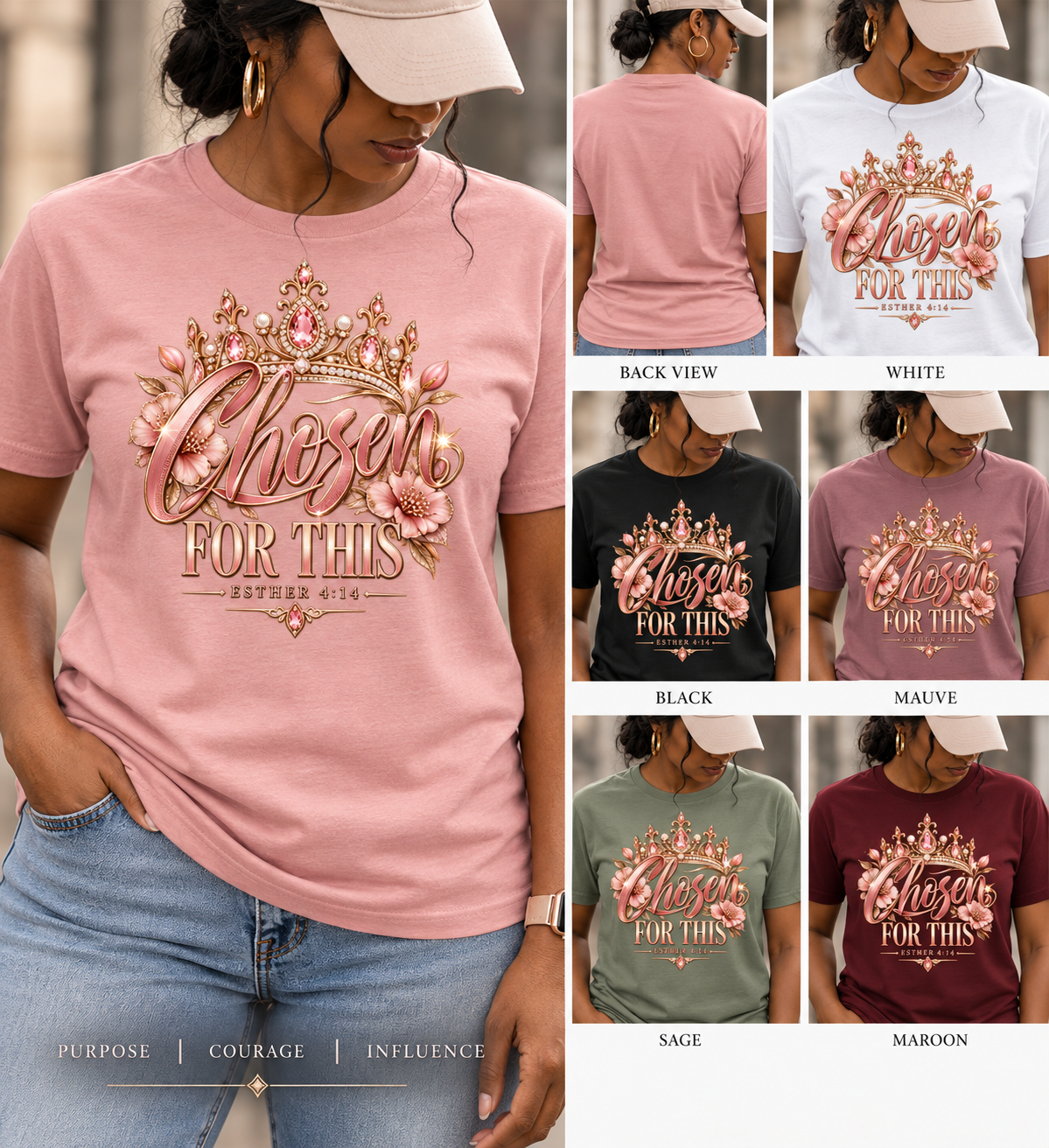 Chosen for This — Rose Gold Tee product mockup