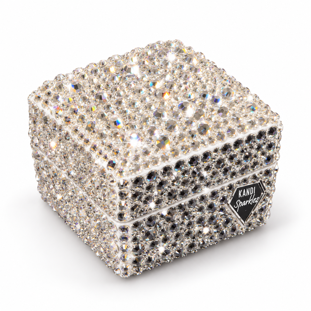Custom handmade crystal light-up ring box by KandiSparklez
