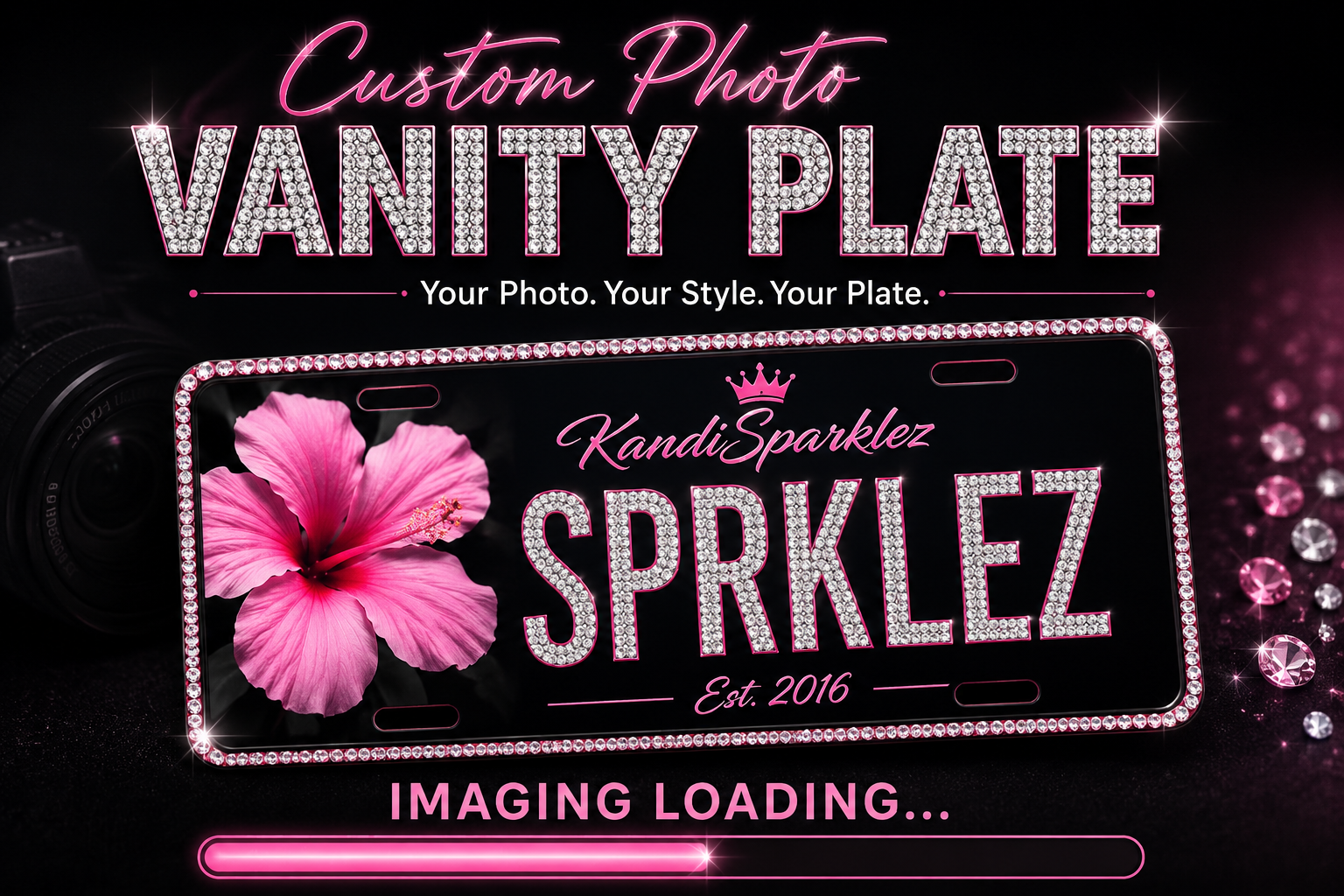 Custom Photo Vanity Plate - image loading