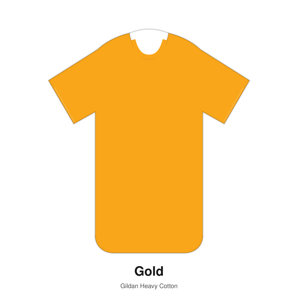 Gildan Heavy Cotton blank T-shirt in Gold