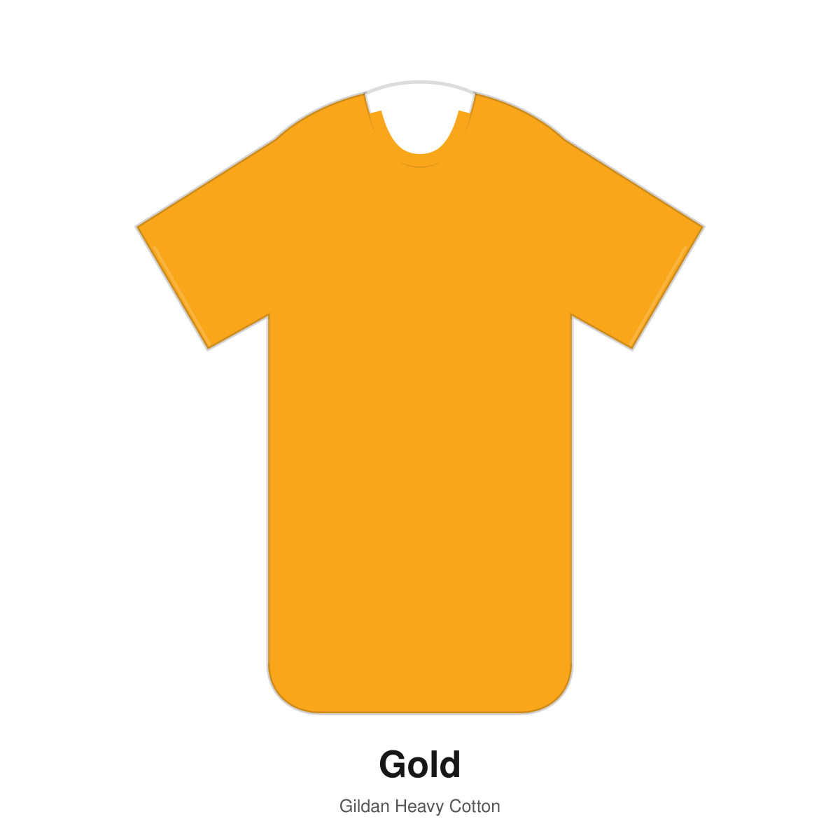 Gildan Heavy Cotton blank T-shirt in Gold