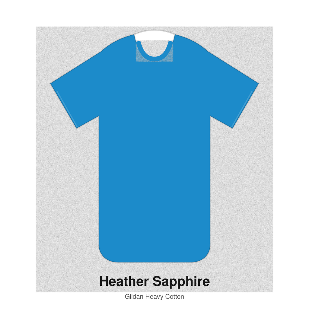 Gildan Heavy Cotton blank T-shirt in Heather Sapphire