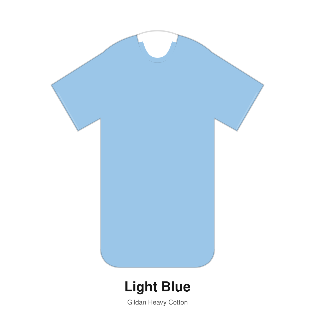 Gildan Heavy Cotton blank T-shirt in Light Blue