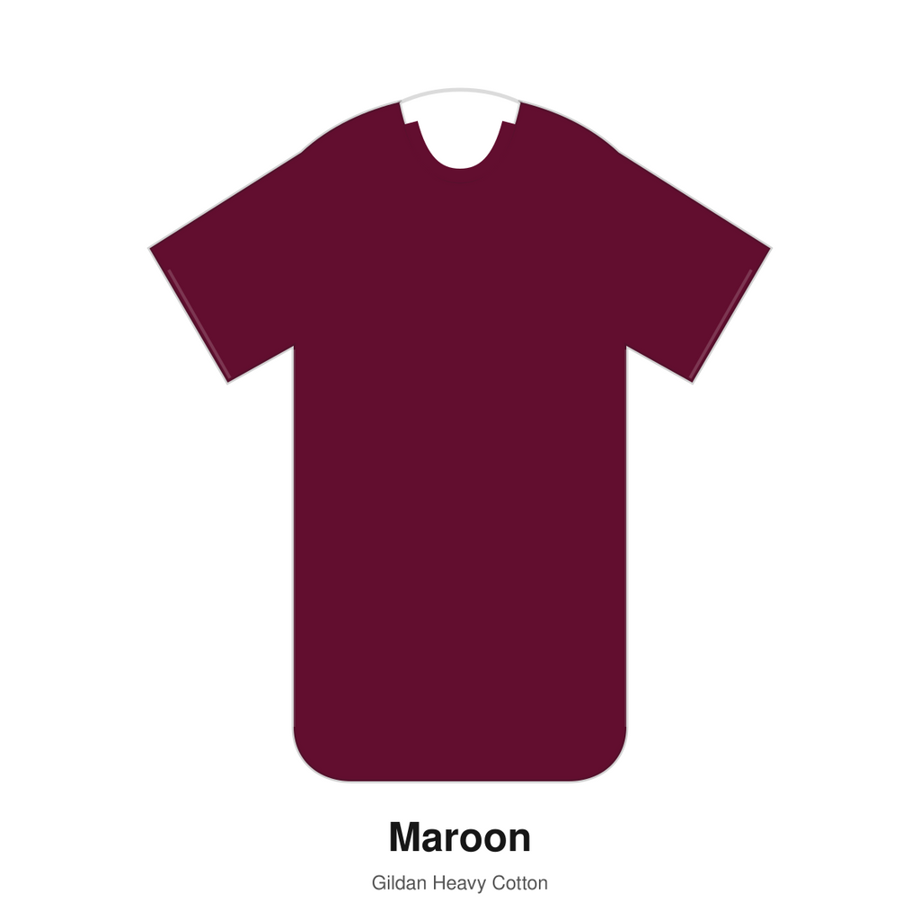 Gildan Heavy Cotton blank T-shirt in Maroon