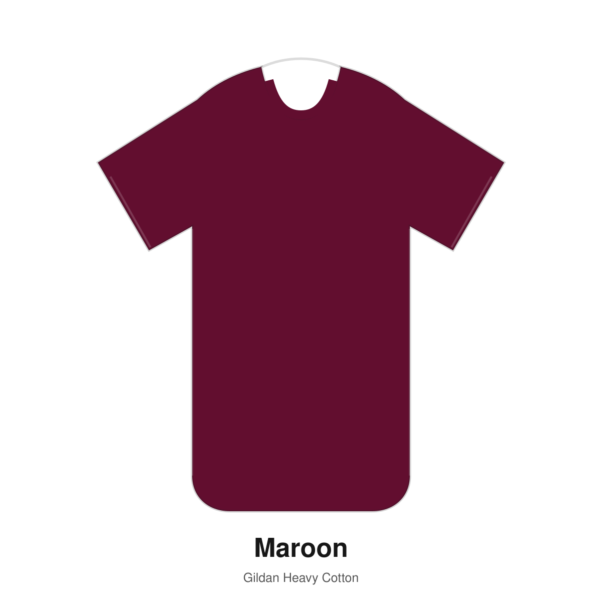 Gildan Heavy Cotton blank T-shirt in Maroon