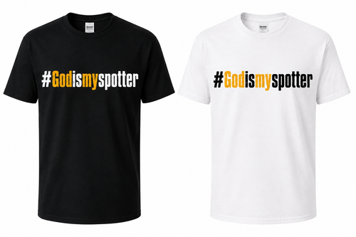 #Godismyspotter T-shirt in black and white