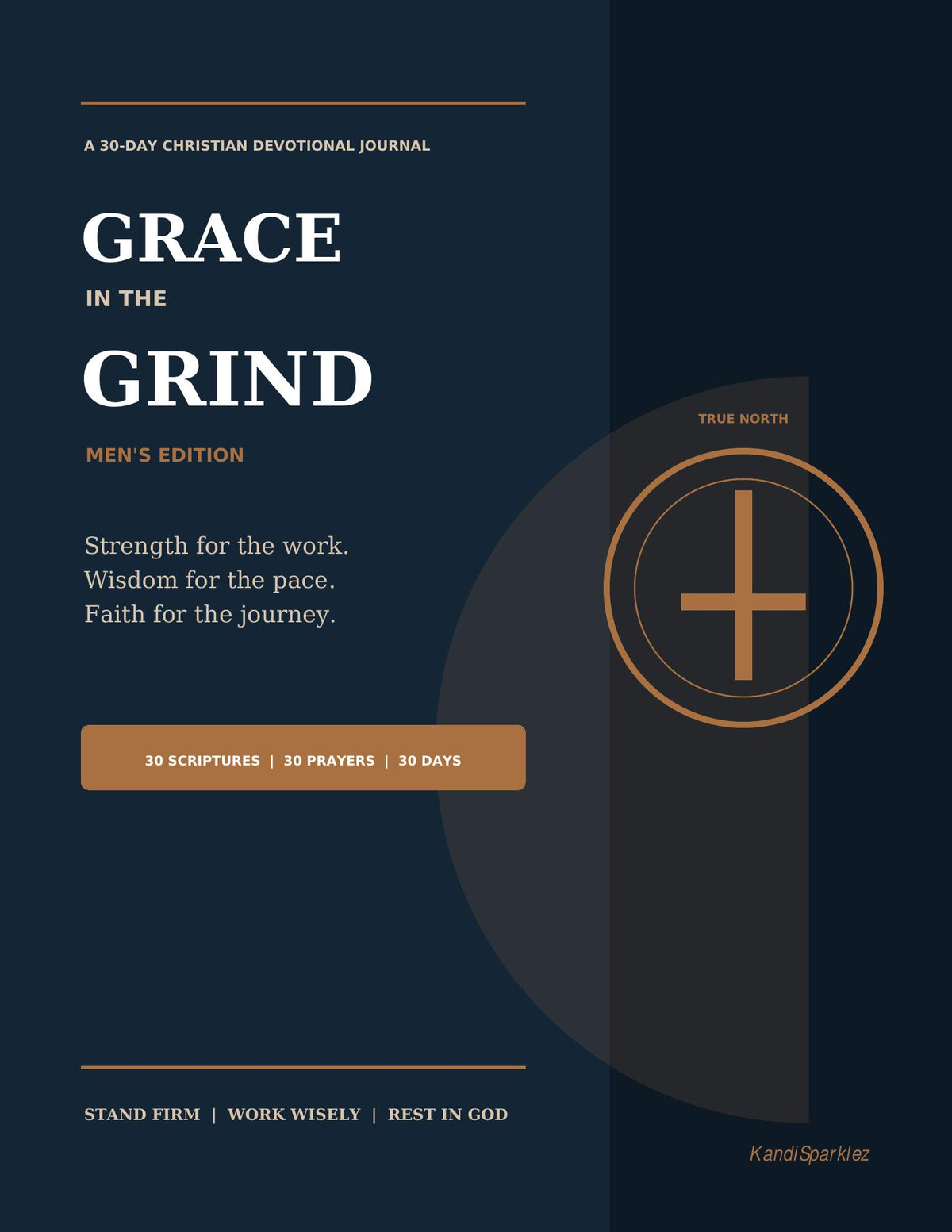 Grace in the Grind Men's Edition 30-Day Christian Devotional Journal cover