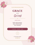 Grace in the Grind Women's Edition 30-Day Christian Devotional Journal image-free floral cover