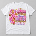 I Can Do All Things Through Christ Youth Tee on white tee