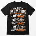 I’m From Memphis Orange Edition graphic T-shirt shown in black