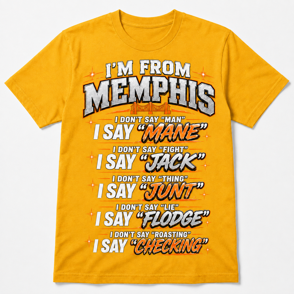 I’m From Memphis Orange Edition T-shirt in Gold