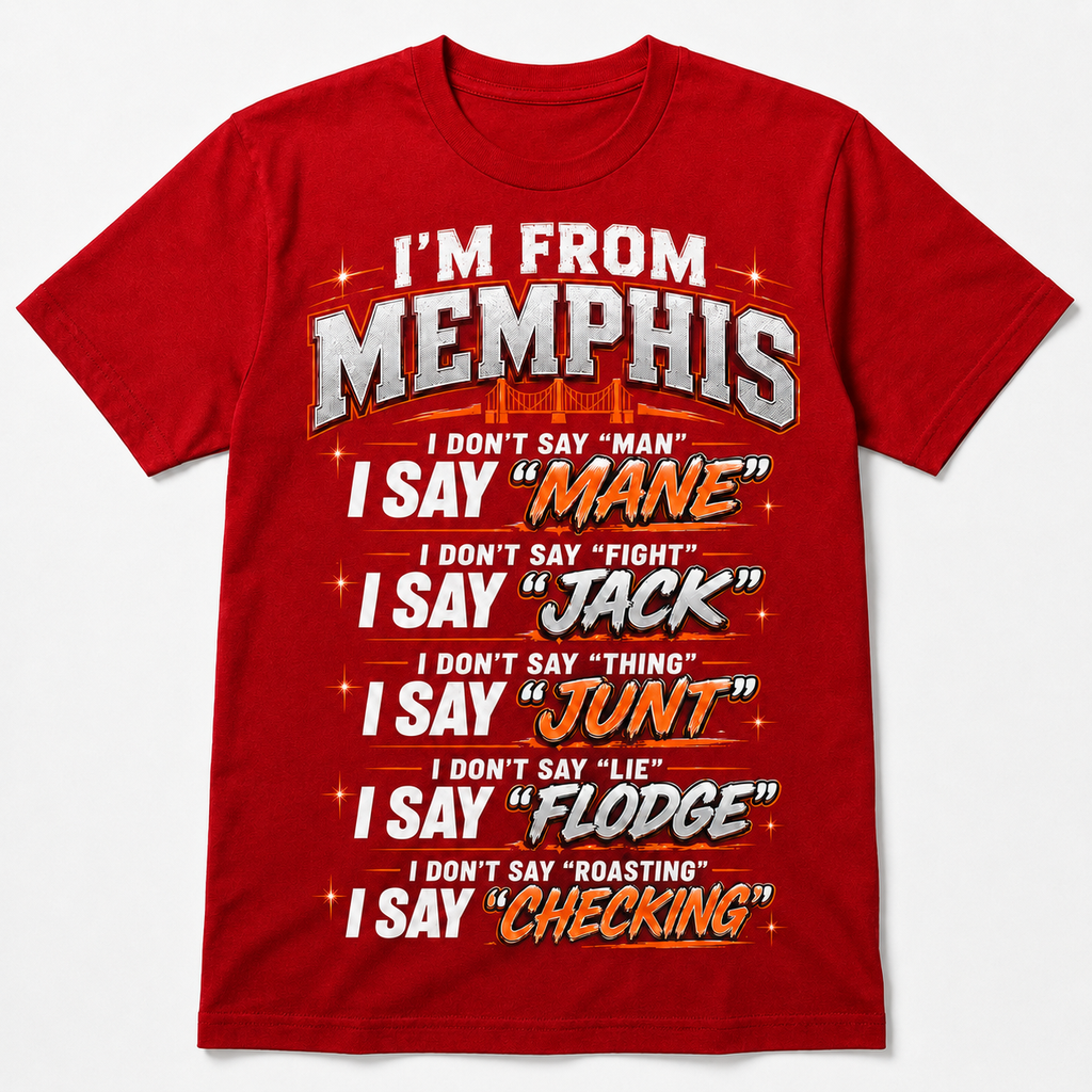 I’m From Memphis Orange Edition T-shirt in Red