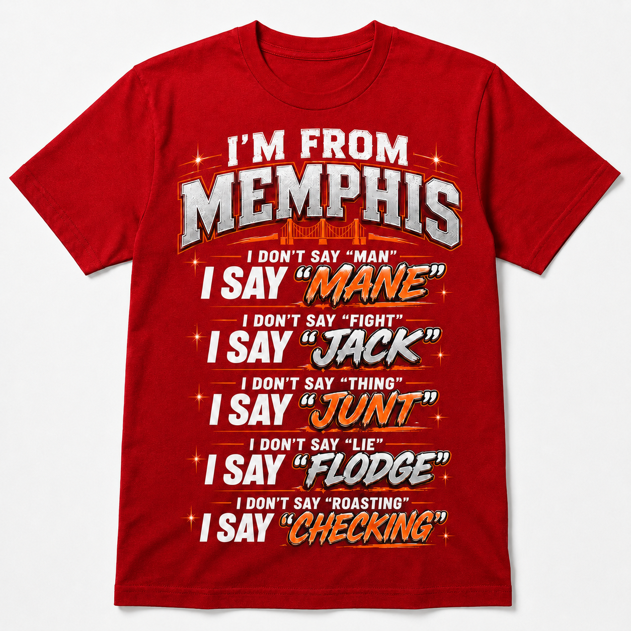 I’m From Memphis Orange Edition T-shirt in Red