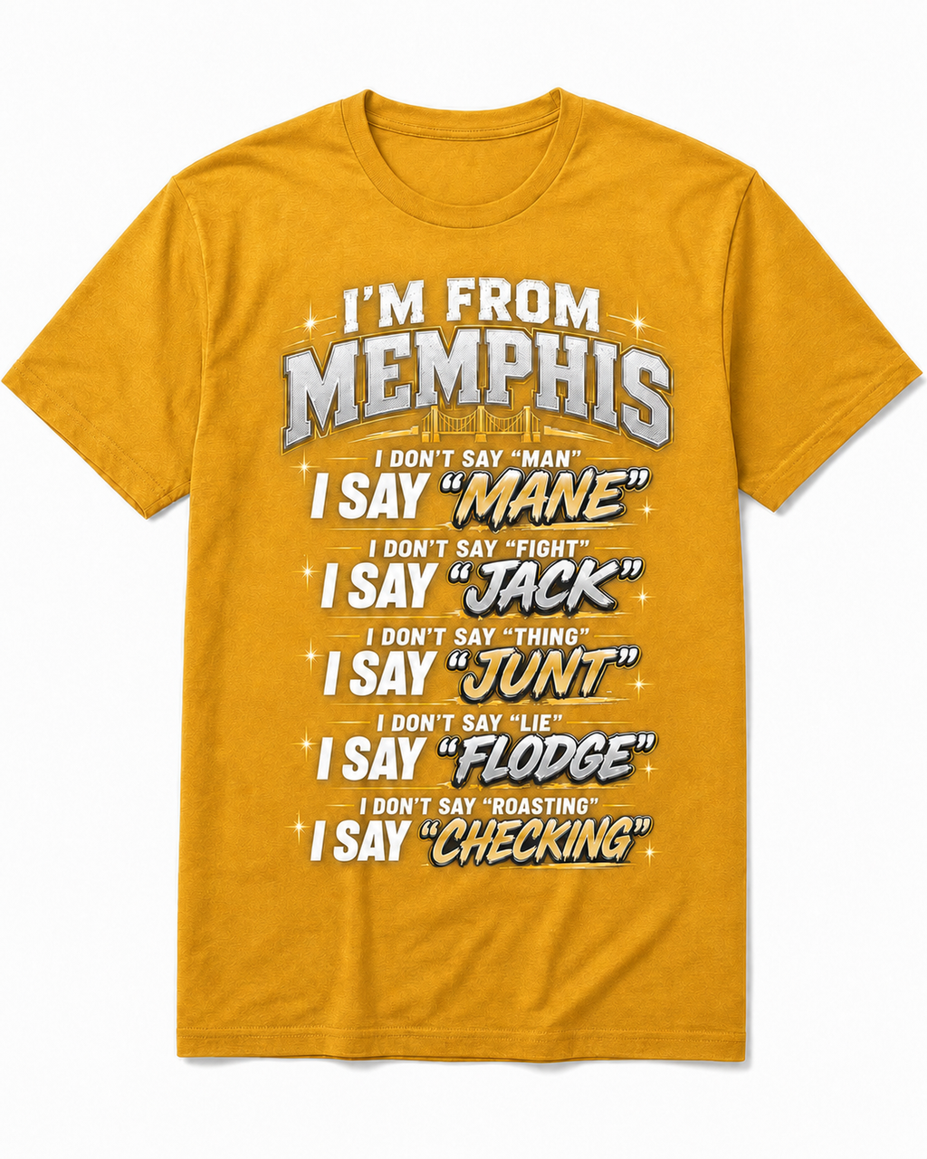 I’m From Memphis Yellow Edition T-shirt in Gold