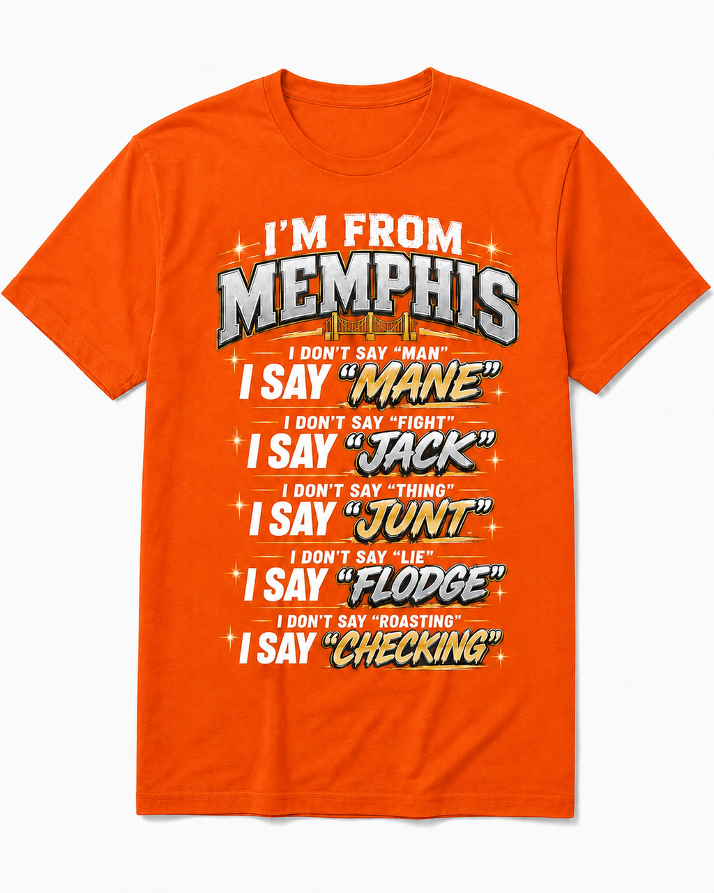 I’m From Memphis Yellow Edition T-shirt in Orange