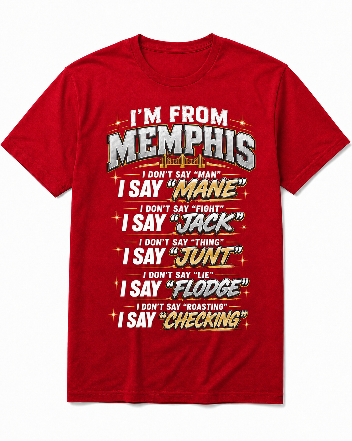 I’m From Memphis Yellow Edition T-shirt in Red
