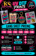 Kandi Sparklez UV DTF gang sheet pricing and services