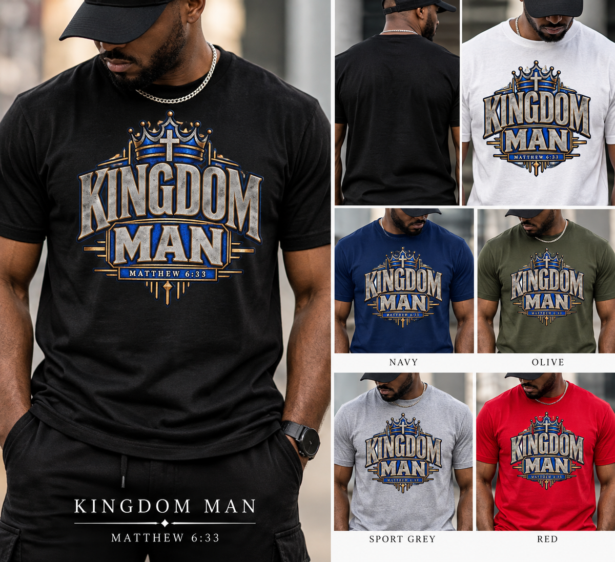 Kingdom Man Tee product mockup
