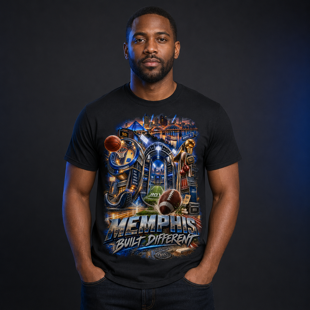 Memphis Built Different Tee in black