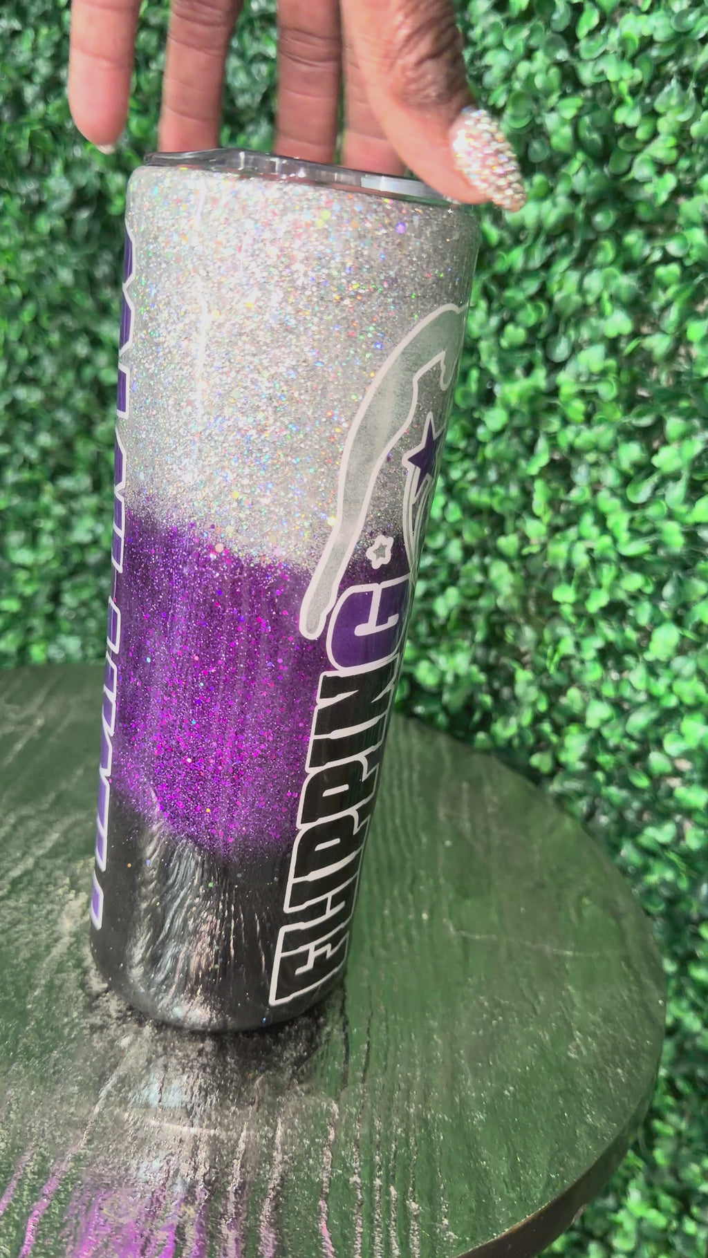 Custom Business Logo Glitter Tumbler