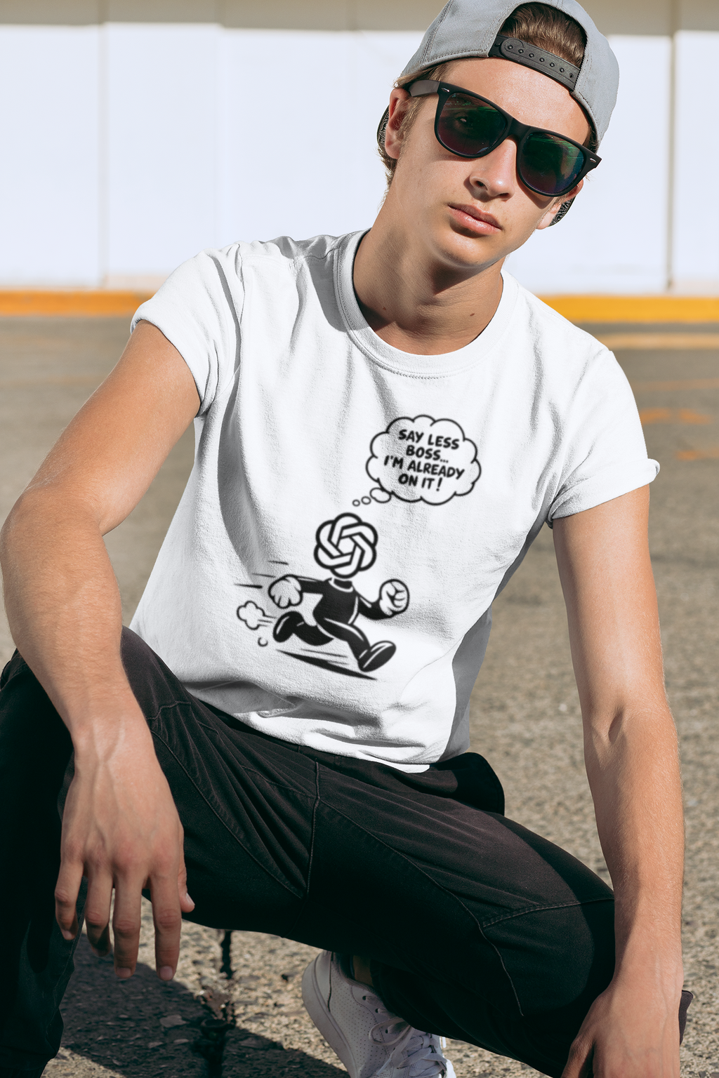 Say Less Boss Graphic Statement T-Shirt