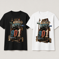 This Here Memphis 901 Graphic Tee in black and white