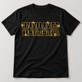 Waymaker Gold Glam Graphic Tee on black tee